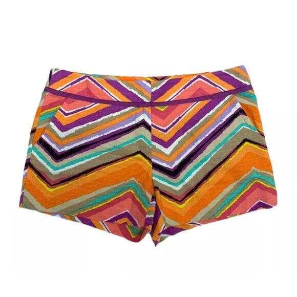 TRINA TURK Chino Shorts Womens Size 2 Colorful Stripe - Picture 2 of 6